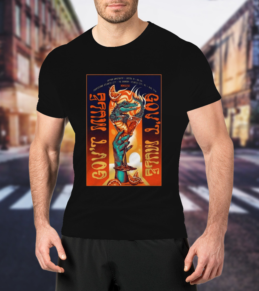 Gov't Mule August 7 Tropicana Showroom Atlantic City MMXXVI Alligator Cocktail T-Shirt