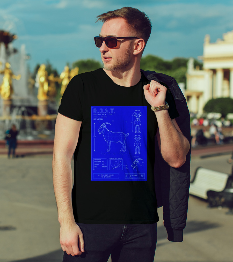 G.O.A.T. Greatest Of All Time Basketball Fall Blueprint Meme T-Shirt