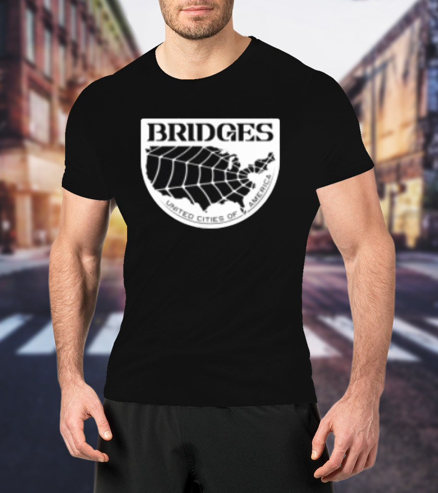 Brain Dead X Death Stranding Bridges United Cities Of America T-Shirt