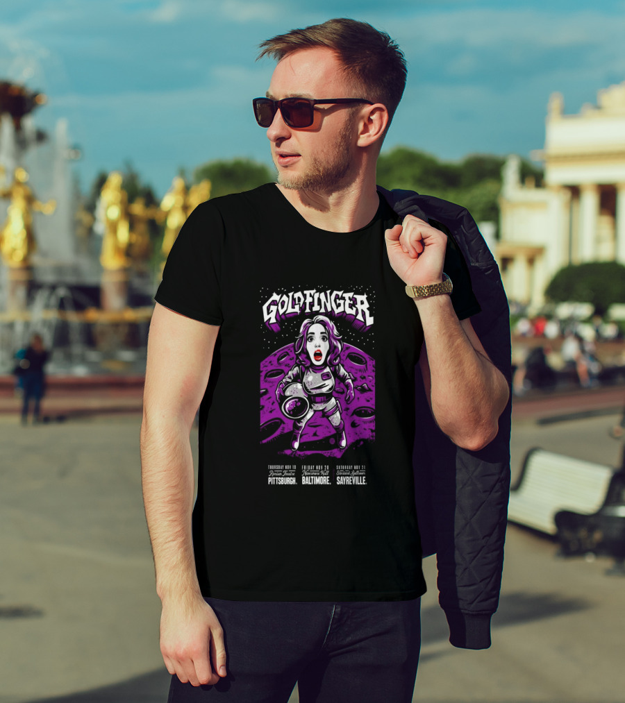 GOLDFINGER Tour 2026 Nov 19 21 Astronaut Theme McKees Rocks Baltimore Sayreville T-Shirt