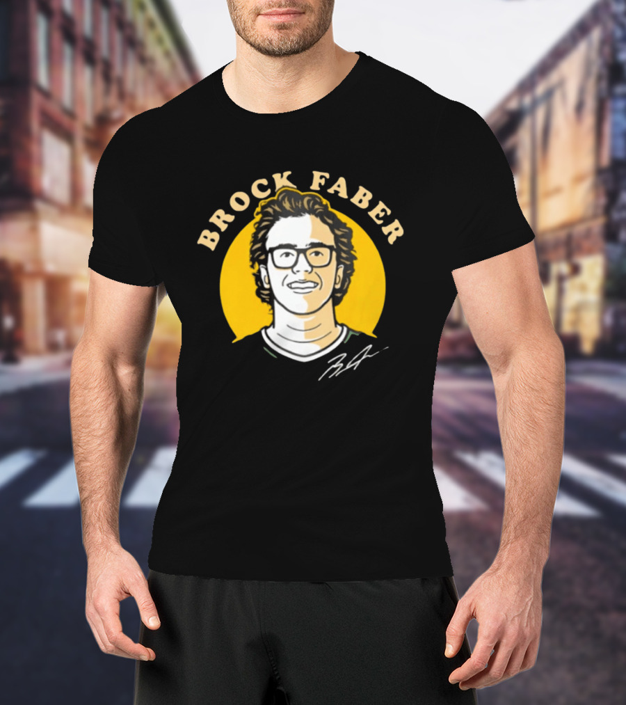 Brock Faber Minnesota Wild Comicstyle T-Shirt