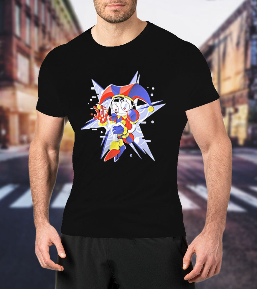 Classic Pixel Jester Glitch Retro Arcade T-Shirt