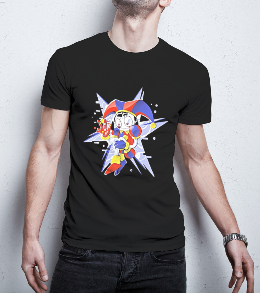 Classic Pixel Jester Glitch Retro Arcade T-Shirt