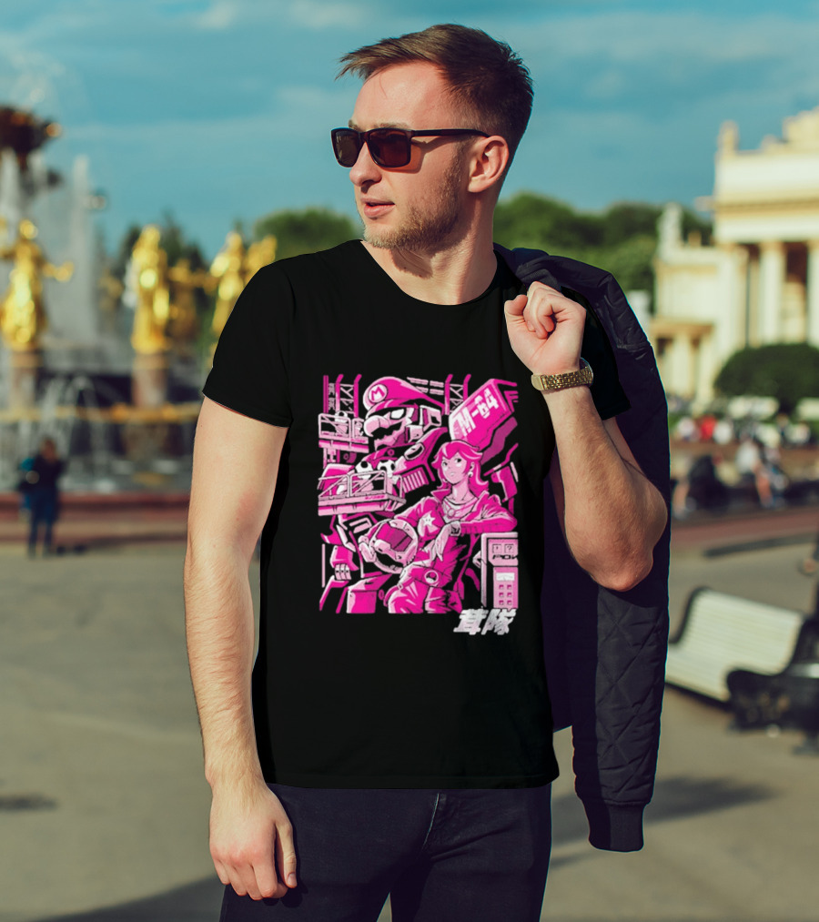 Turtle Destroyer M 64 Japanese Manga Style Mario Kart T-Shirt
