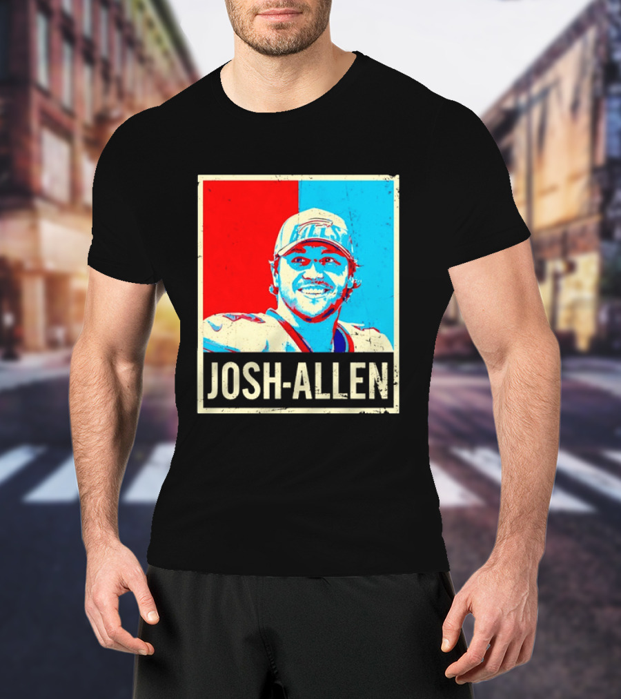 Distressed Josh Allen Buffalo Bills Pop T-Shirt