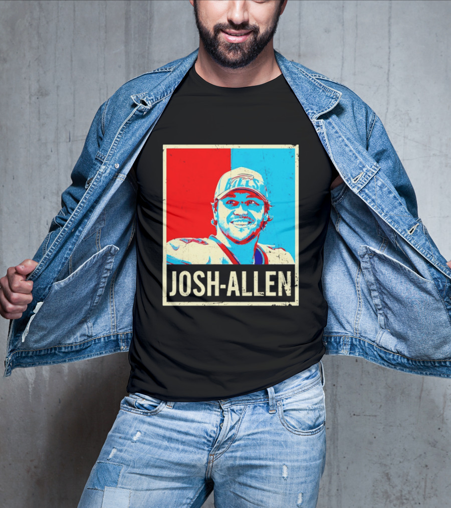 Distressed Josh Allen Buffalo Bills Pop T-Shirt