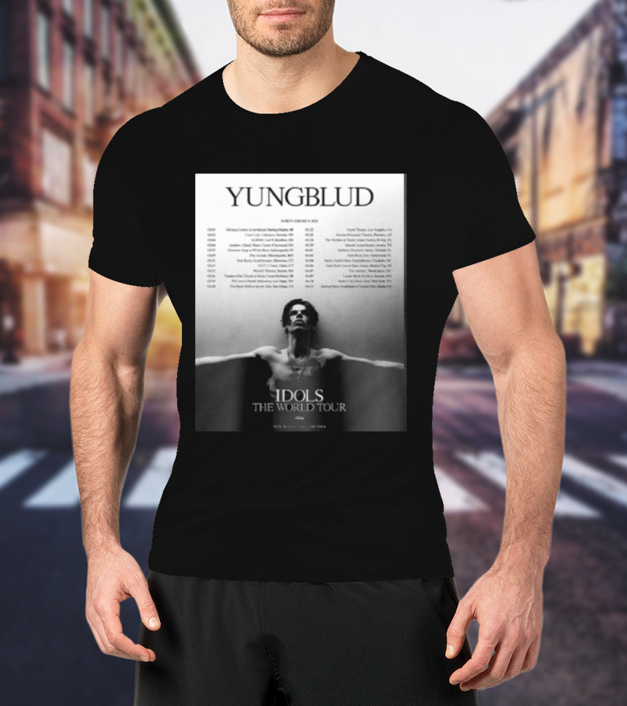 YUNGBLUD Idols The World Tour North America 2026 Schedule Dates Mockup Two Side T-Shirt