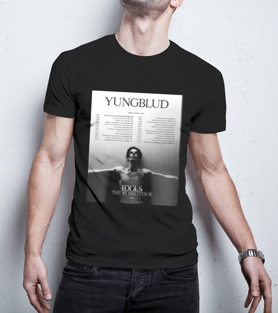 YUNGBLUD Idols The World Tour North America 2026 Schedule Dates Mockup Two Side T-Shirt