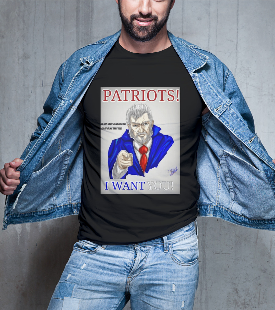 Patriots Solidus Snake Is Calling You Enlist In The Army Now I Want You T-Shirt