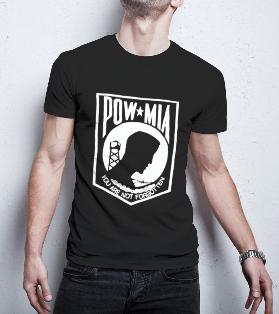 POW MIA You Are Not Forgotten Military Remembrance T-Shirt