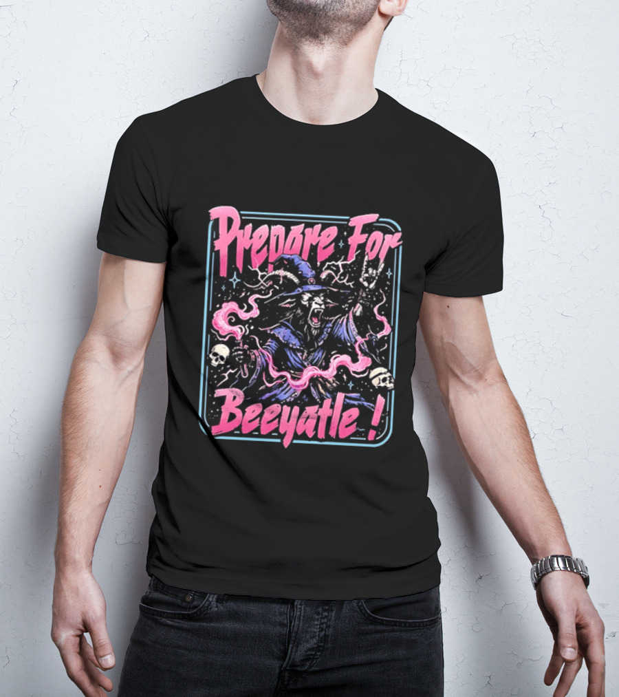 Prepare For Beeyatle Goat Wizard Metal Magic Skulls T-Shirt