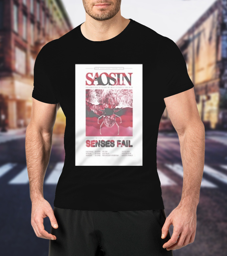 Saosin Sense Fail 2026 New Zealand Tour T-Shirt