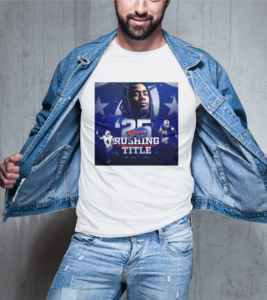 25 Rushing Buffalo Football James Cook III 1621 Yards Title T-Shirt