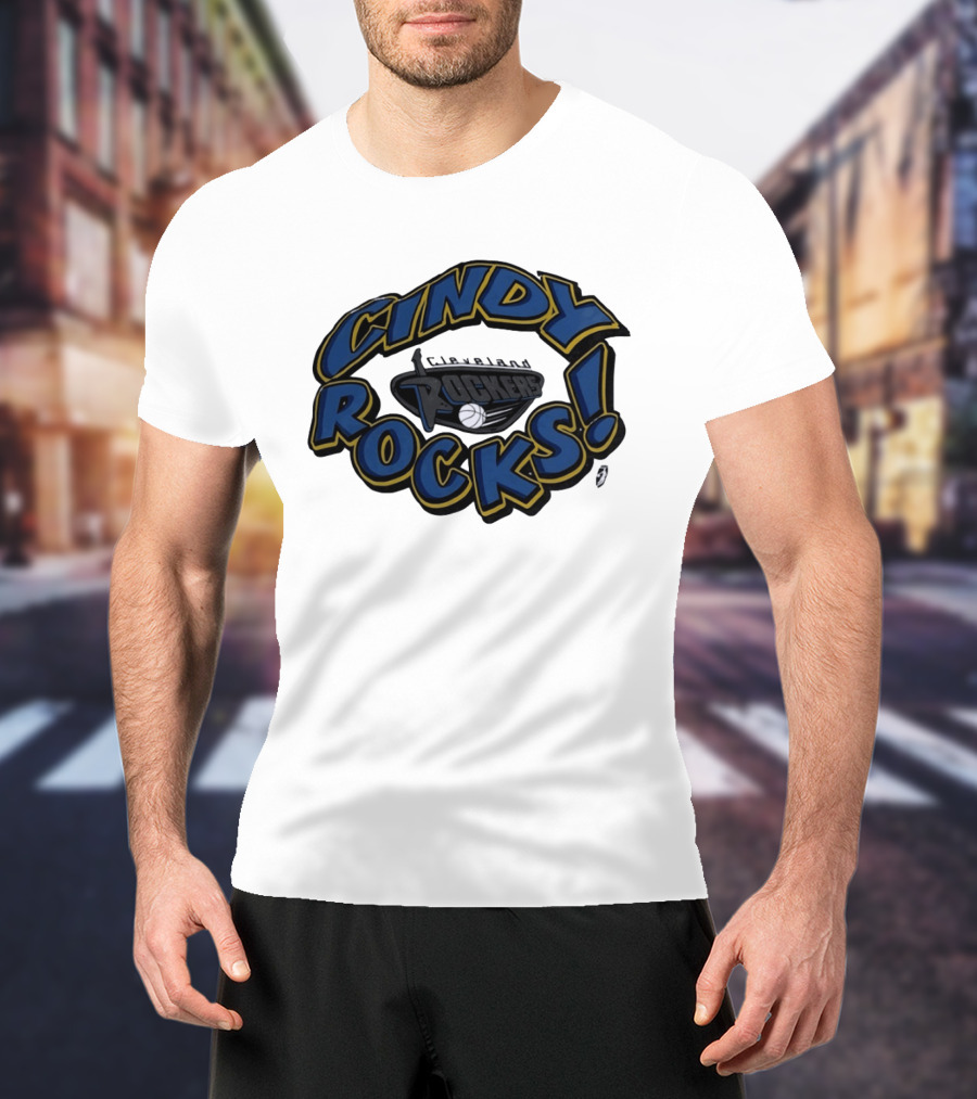 Cindy Rocks Cleveland Rockers Basketball T-Shirt
