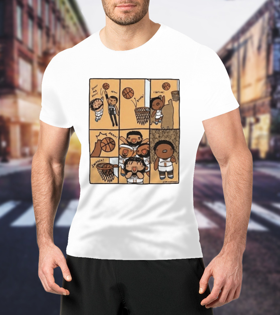 Karl Anthony Towns Jimindraws Knicks Shoot My Shot Basketball Comic T-Shirt