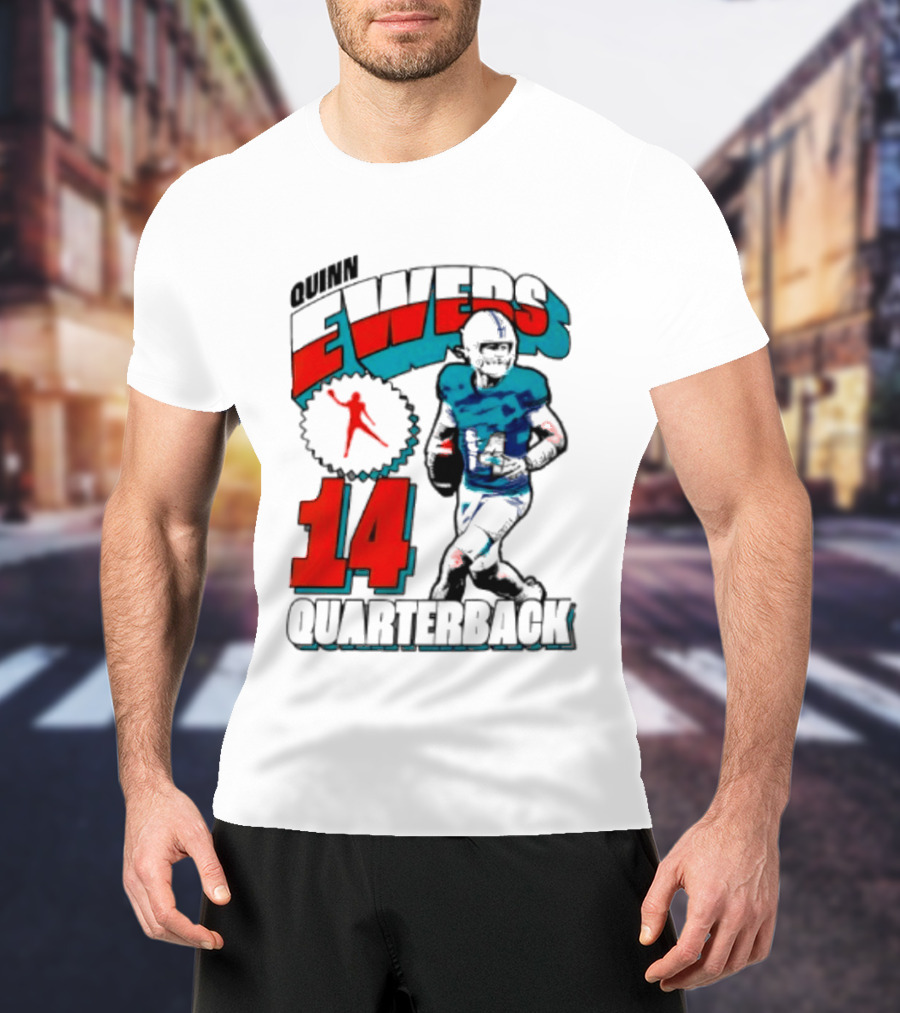 Quinn Ewers Miami Dolphins 14 Football Quarterback T-Shirt