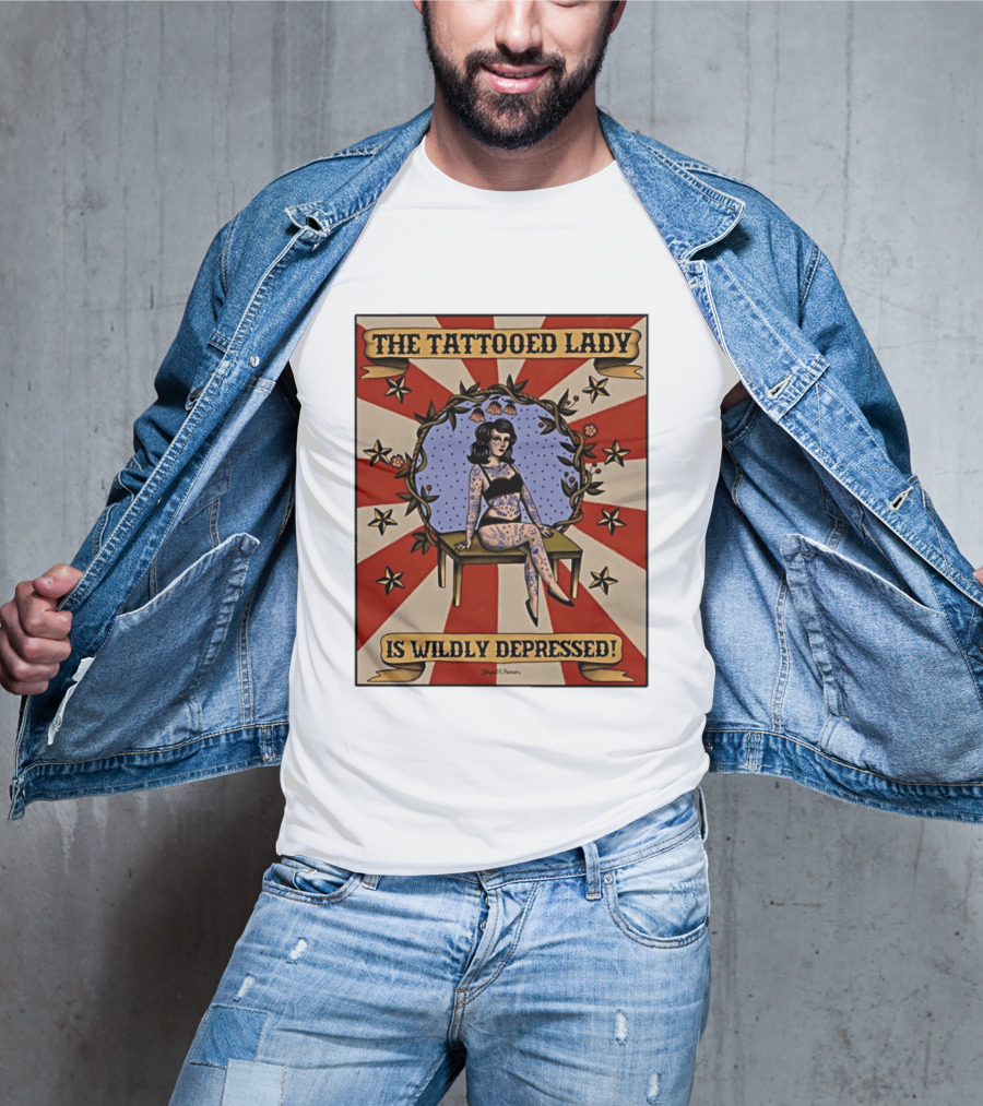 The Tattooed Lady Is Wildly Depressed Vintage Circus T-Shirt