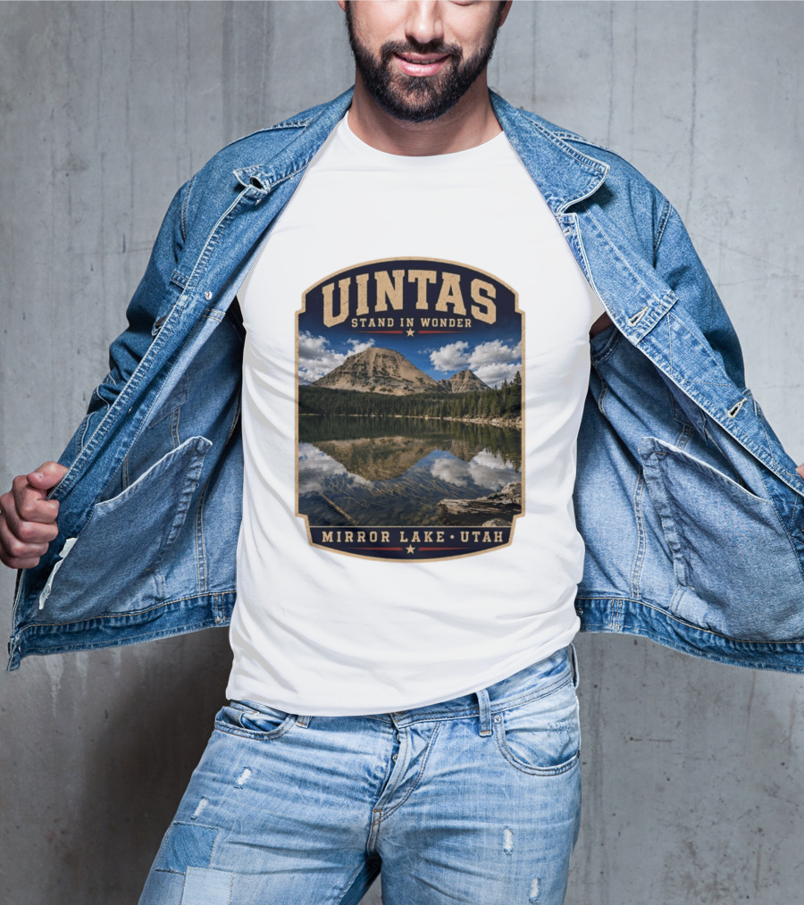 Uintas Stand In Wonder At Mirror Lake Utah T-Shirt
