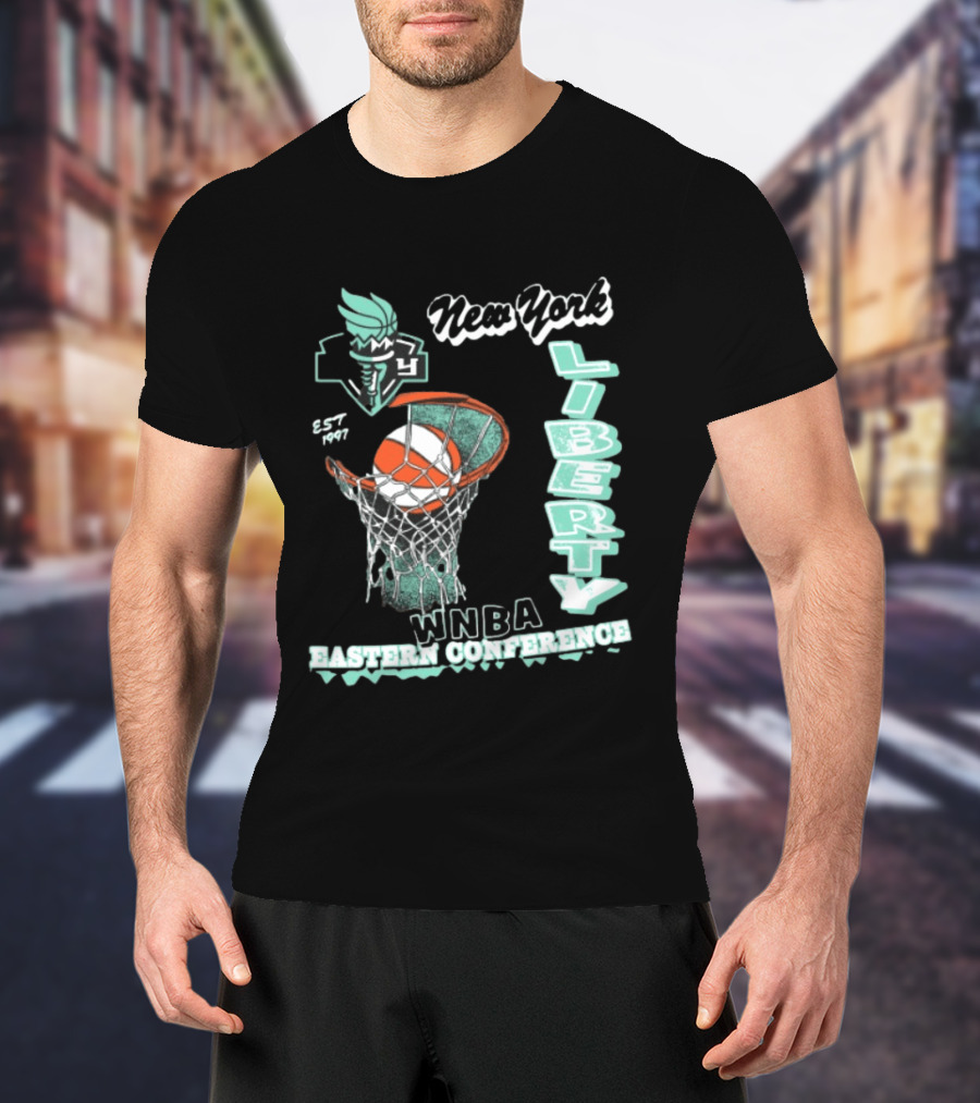 New York Liberty WNBA Eastern Conference 47Brand Store 47 Foundation T-Shirt