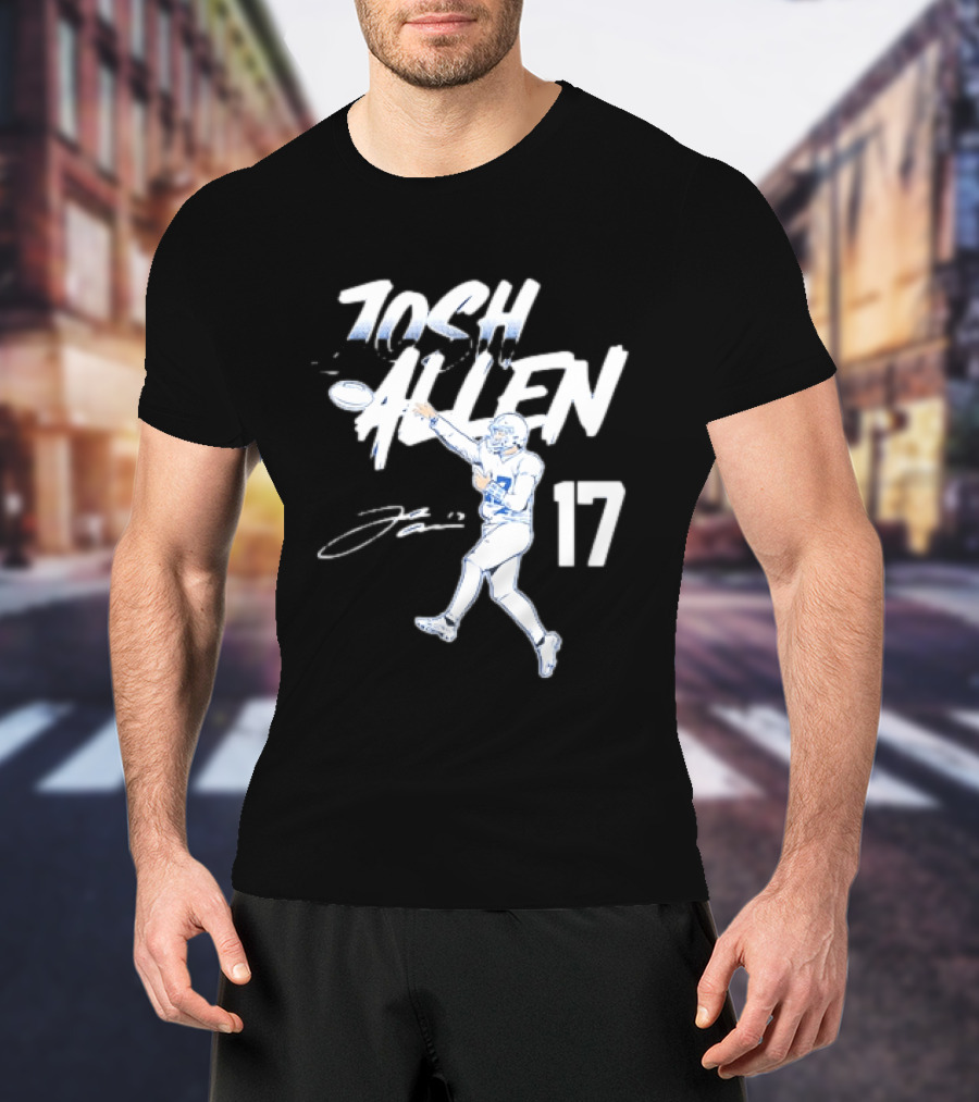 Josh Allen 17 Buffalo Bills Throwing T-Shirt