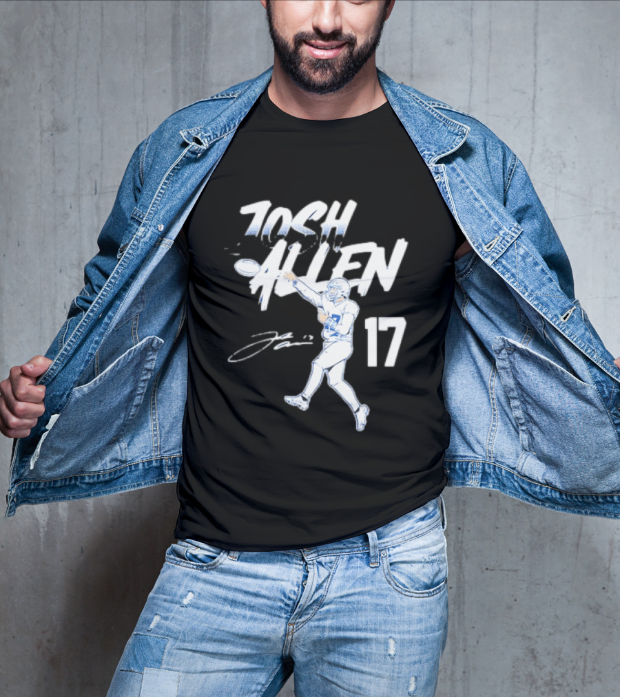 Josh Allen 17 Buffalo Bills Throwing T-Shirt