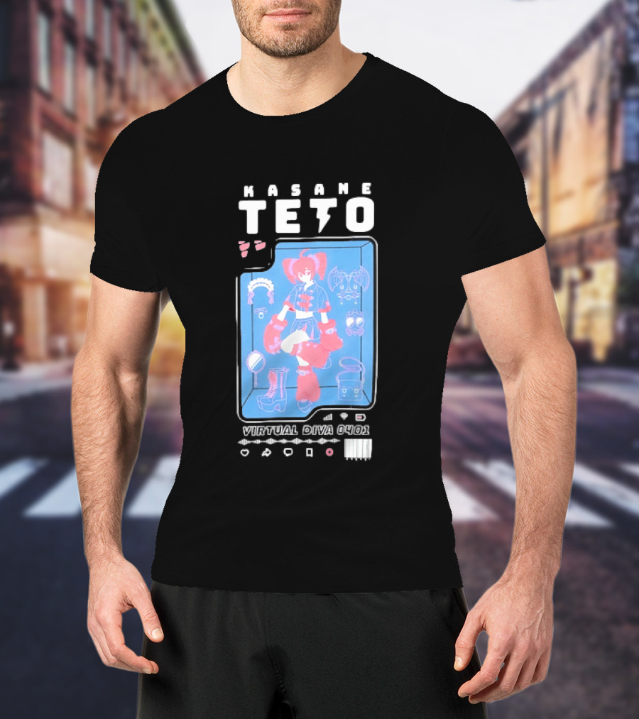 Kasane Teto Virtual Diva 0401 Vocaloid Anime Accessories And Outfit Collection T-Shirt