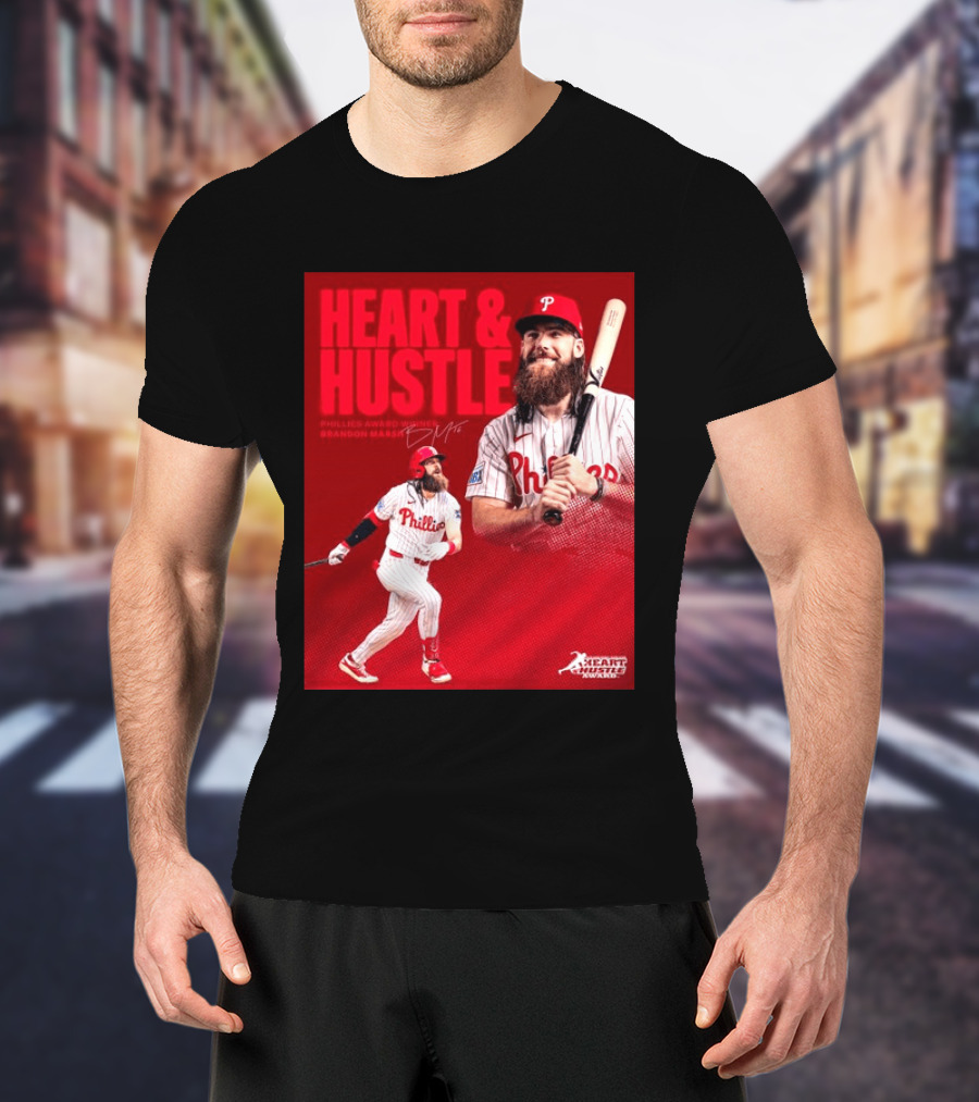 Philadelphia Phillies Heart & Hustle Award Winner Brandon Marsh T-Shirt