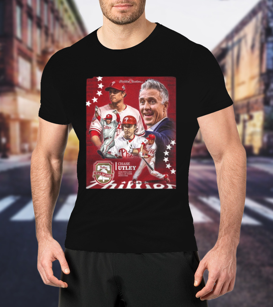 Phillies Nation Chase Utley 2026 Wall Of Fame Inductee Phillies T-Shirt
