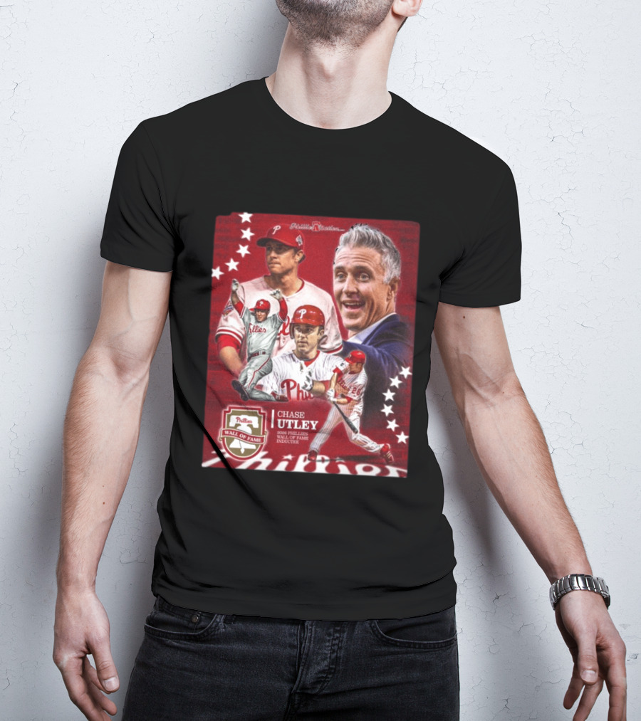 Phillies Nation Chase Utley 2026 Wall Of Fame Inductee Phillies T-Shirt