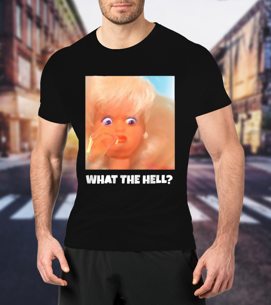 What The Hell Doll Meme Reaction Funny Expression T-Shirt