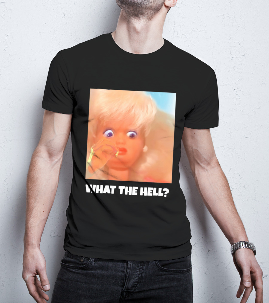 What The Hell Doll Meme Reaction Funny Expression T-Shirt