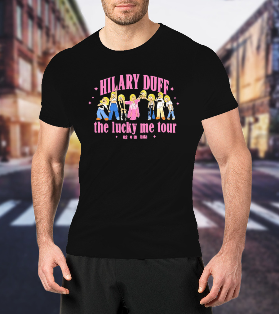 Hilary Duff The Lucky Me Tour Sing To Me Hilary Cartoon Characters T-Shirt