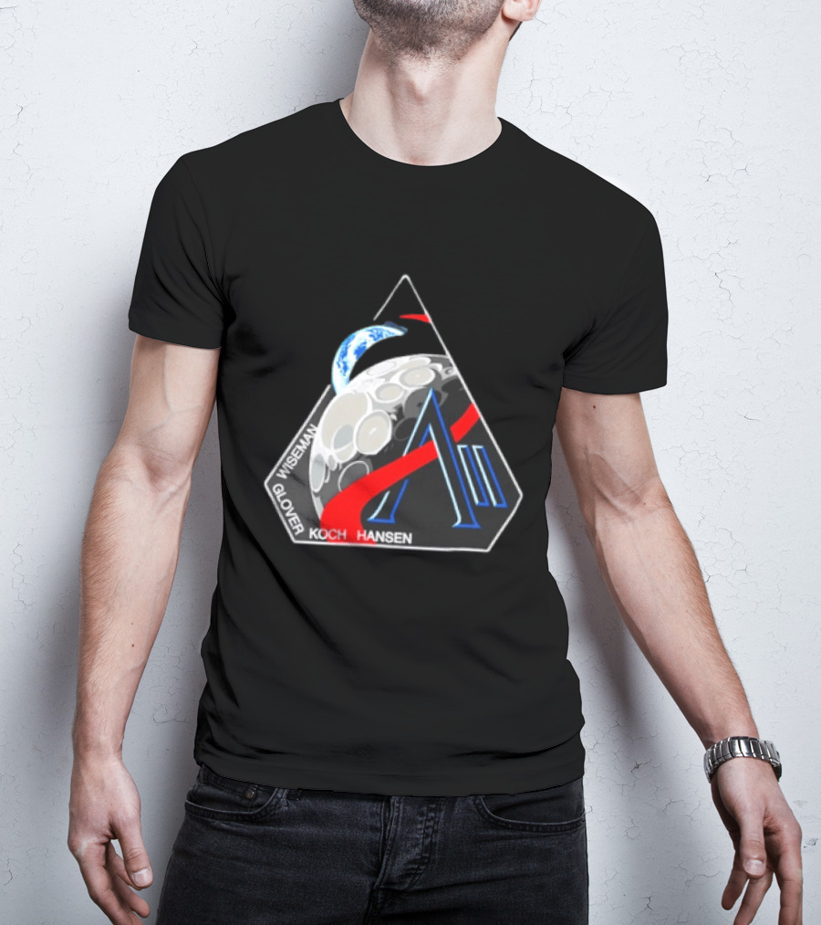NASA Artemis 2 Mission Wiseman Glover Koch Hansen Moon Earth T-Shirt