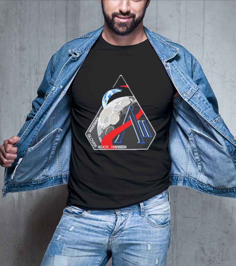 NASA Artemis 2 Mission Wiseman Glover Koch Hansen Moon Earth T-Shirt
