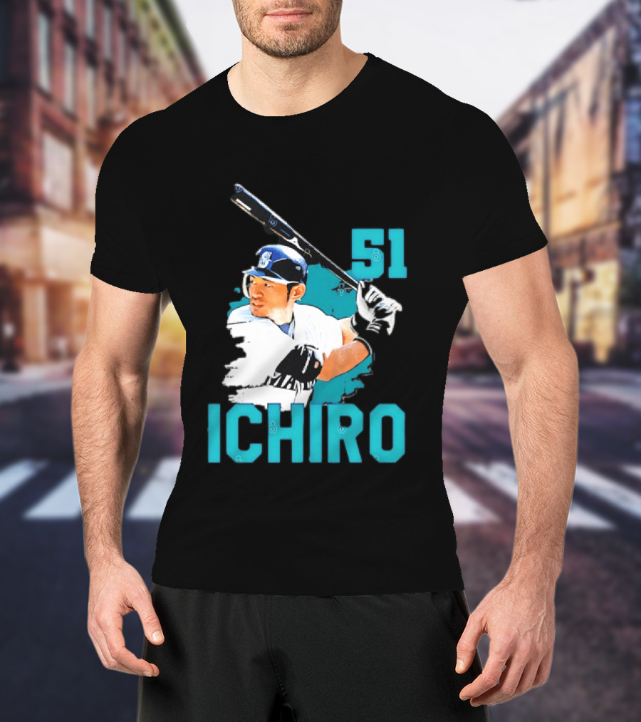 Ichiro Suzuki 51 Seattle Mariners MLB Baseball T-Shirt