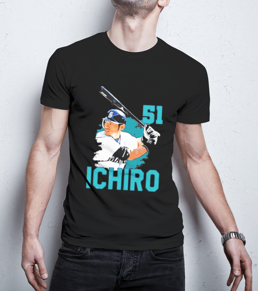 Ichiro Suzuki 51 Seattle Mariners MLB Baseball T-Shirt