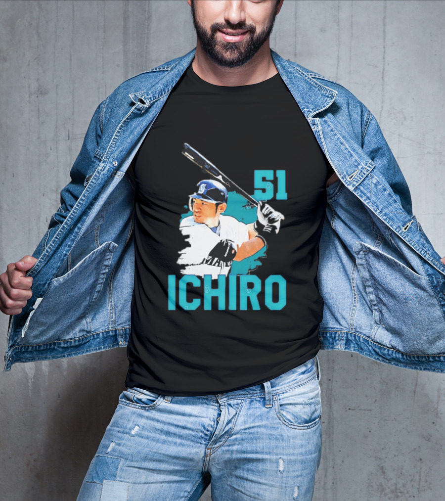 Ichiro Suzuki 51 Seattle Mariners MLB Baseball T-Shirt