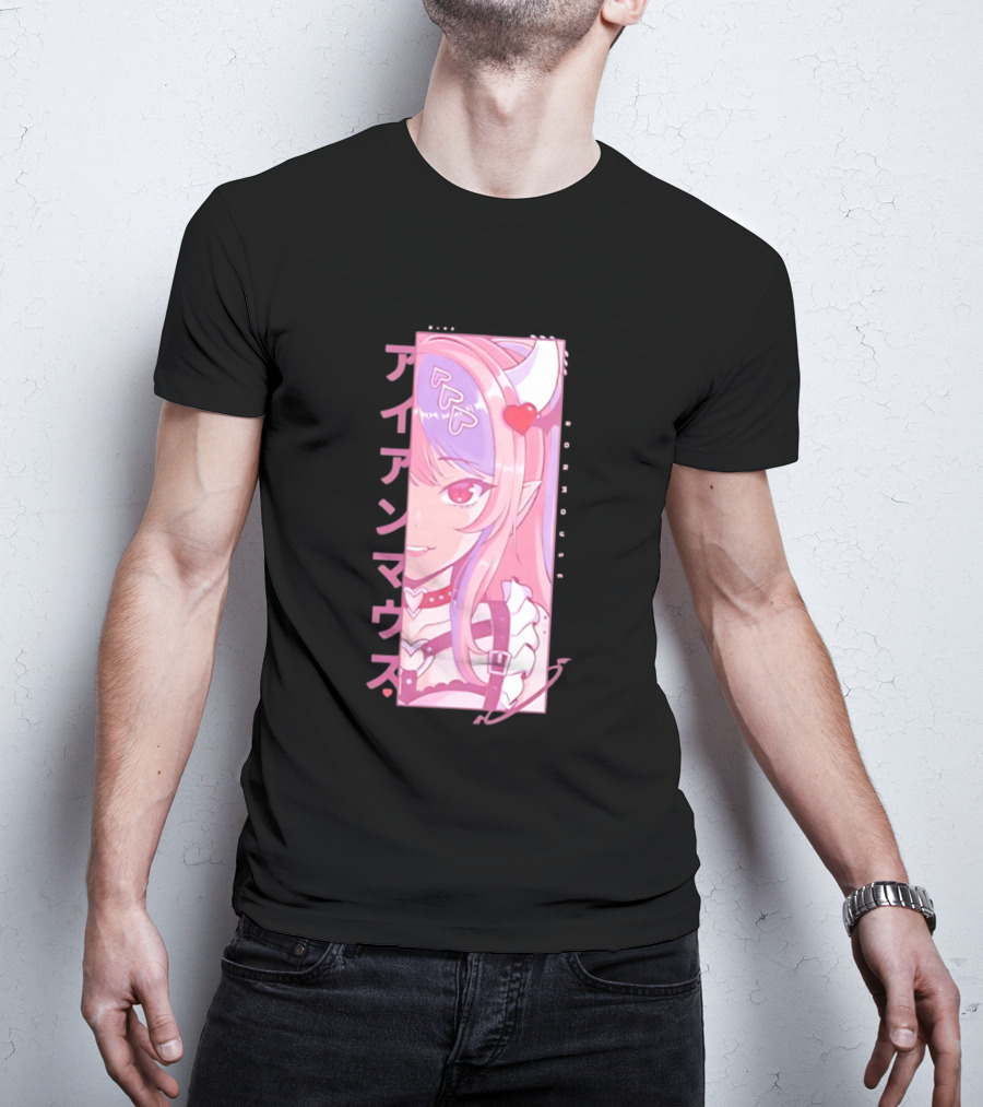 Ironmouse VTuber Kawaii Anime Katakana Panel T-Shirt