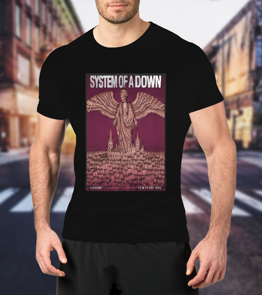 System Of A Down London Concert July 13 15 2026 Angel T-Shirt