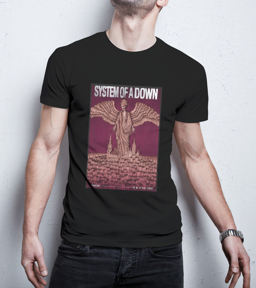 System Of A Down London Concert July 13 15 2026 Angel T-Shirt
