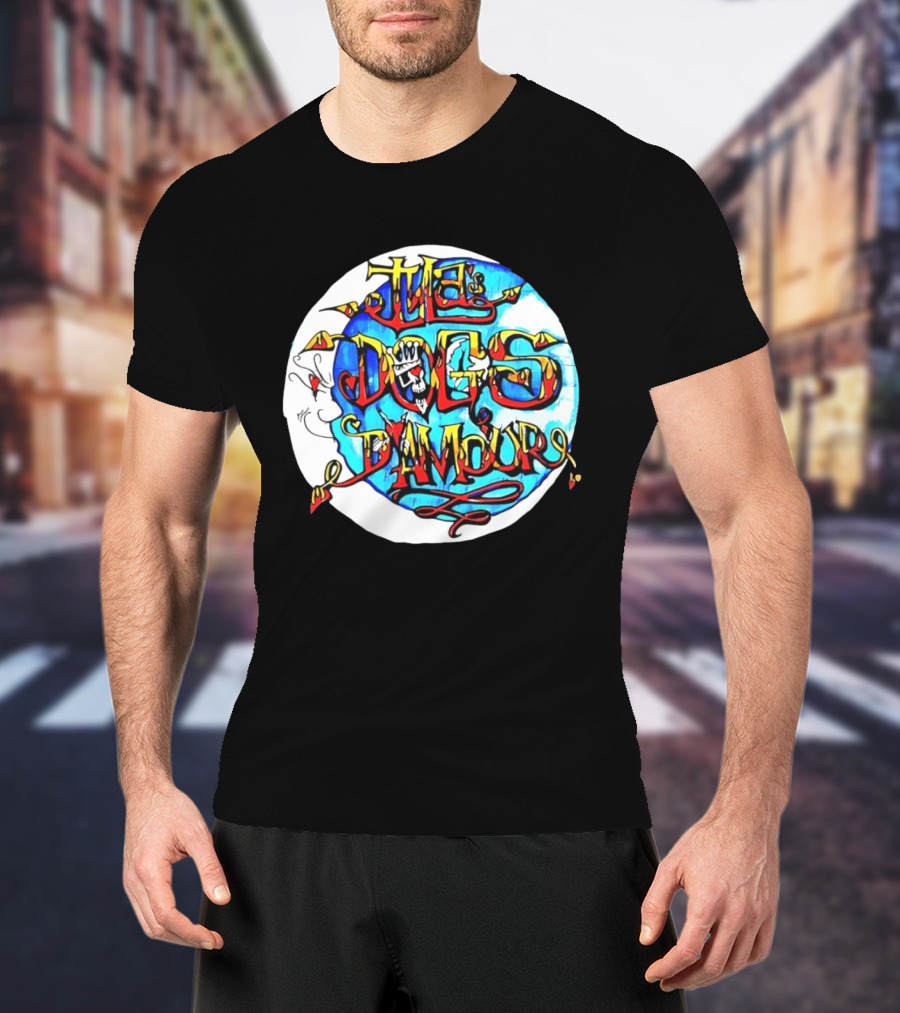The Dogs D'Amour Iconic Band Logo Vibrant Skull T-Shirt