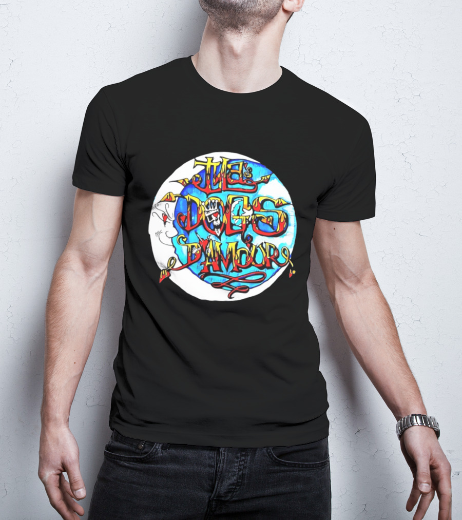 The Dogs D'Amour Iconic Band Logo Vibrant Skull T-Shirt