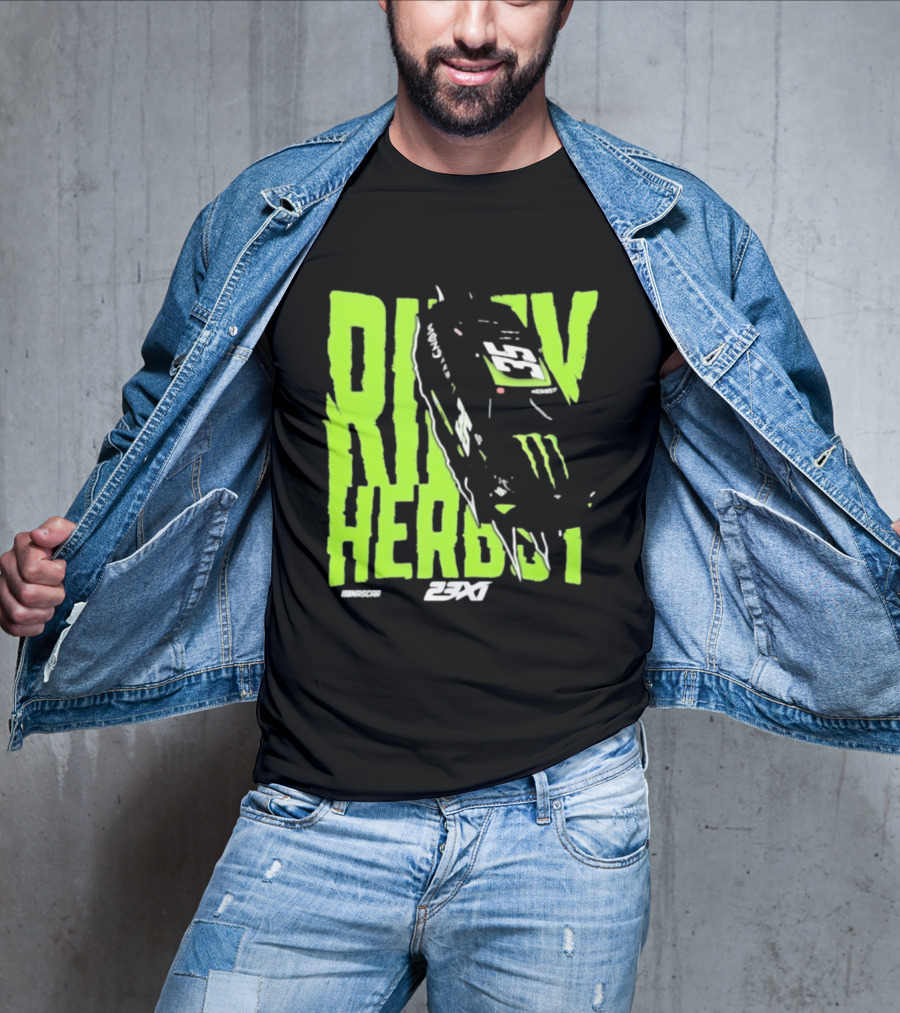 Riley Herbst 2023 23XI NASCAR Monster Energy Racing 98 T-Shirt