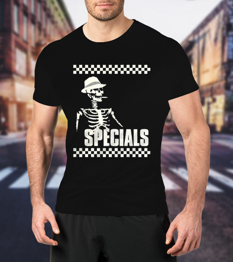 The Specials Skeleton Ska Band 2 Tone Distressed T-Shirt