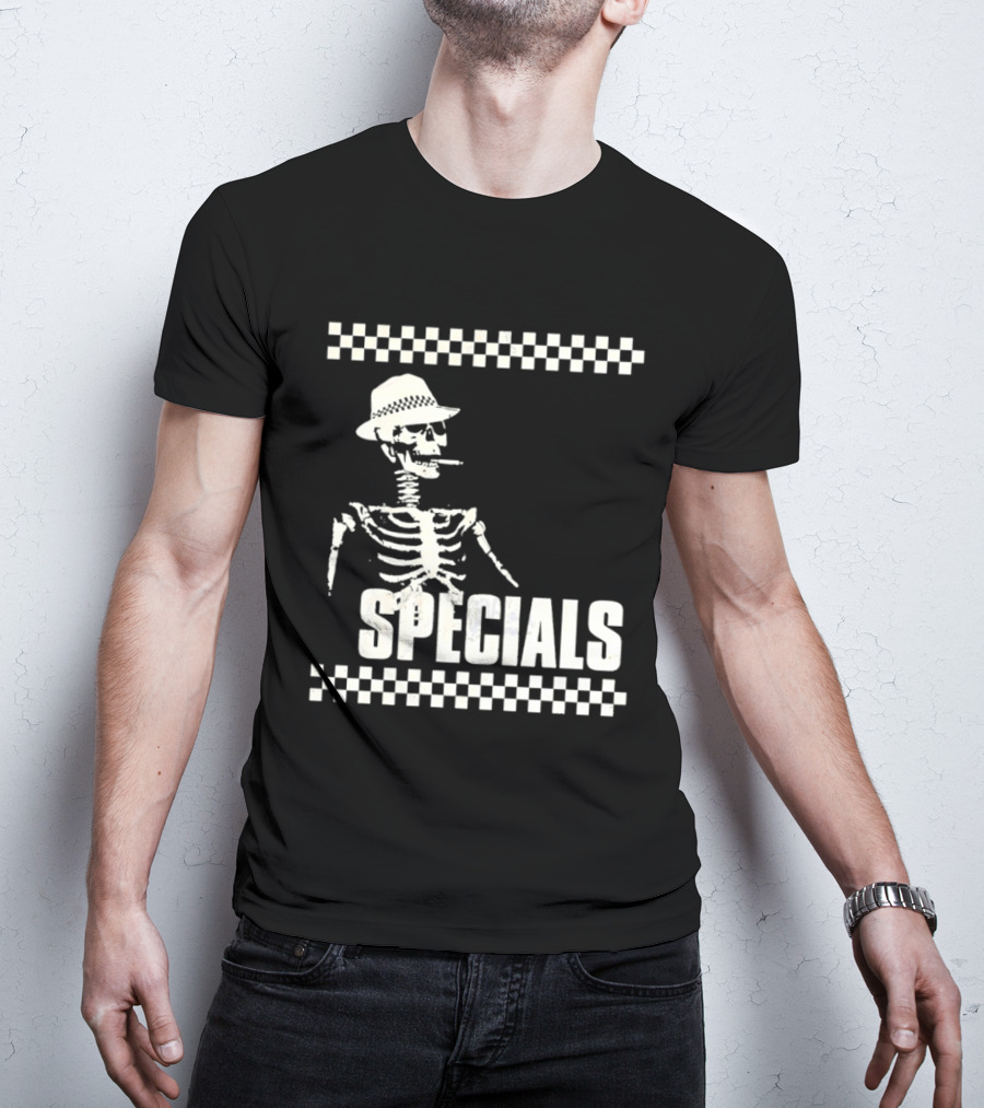The Specials Skeleton Ska Band 2 Tone Distressed T-Shirt