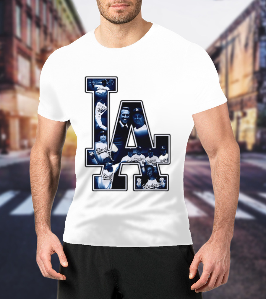 Los Angeles Dodgers Legends LA MLB Baseball Team Vintage Photography T-Shirt