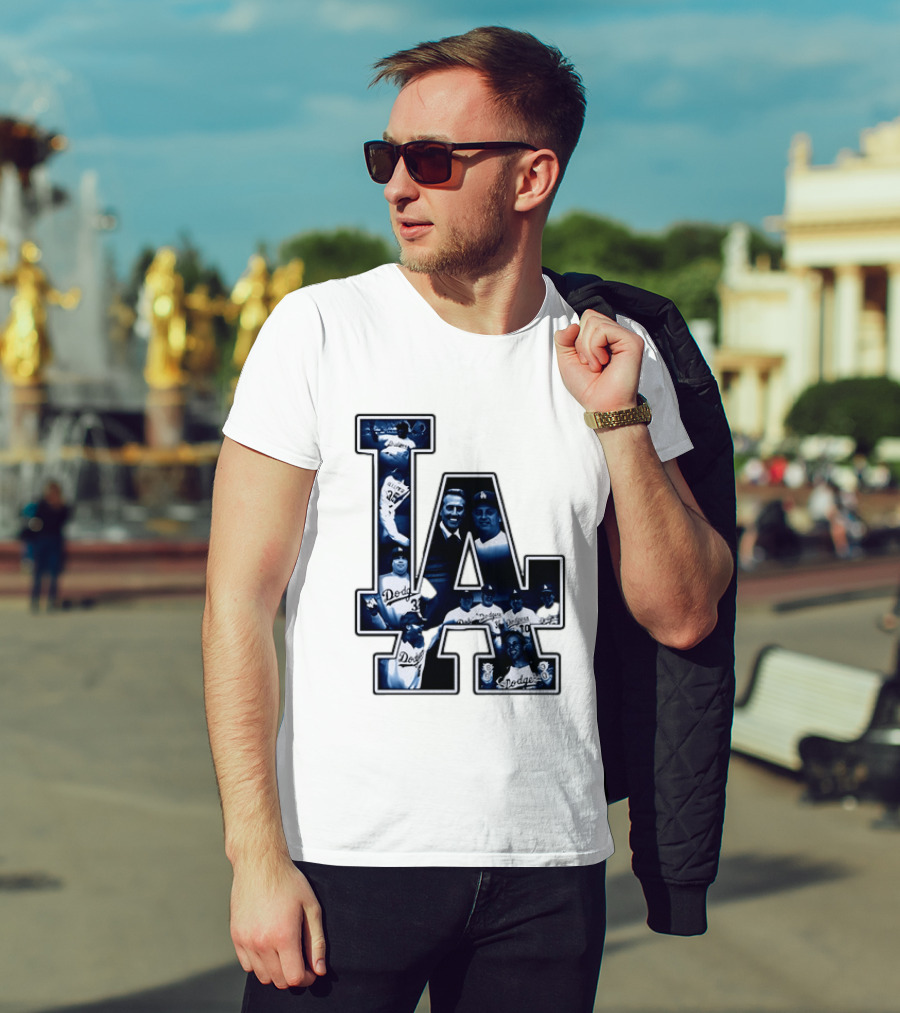 Los Angeles Dodgers Legends LA MLB Baseball Team Vintage Photography T-Shirt