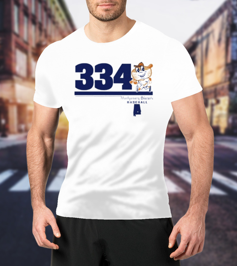 Montgomery Biscuits Baseball 334 Biscuits T-Shirt