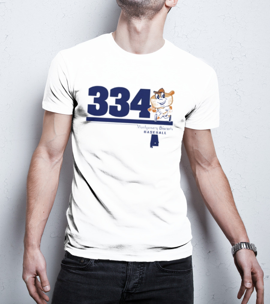 Montgomery Biscuits Baseball 334 Biscuits T-Shirt