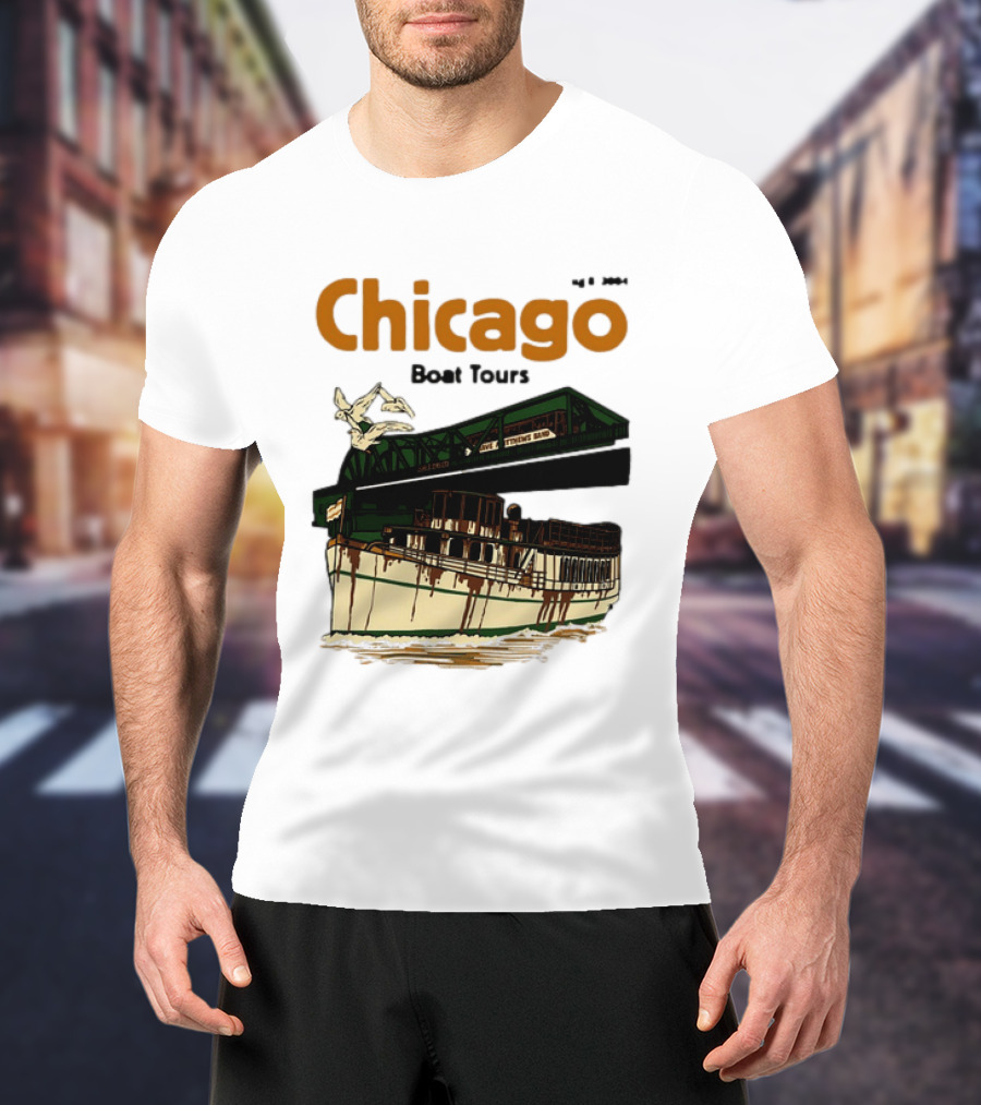 Dave Matthews Band Chicago Boat Tours August 8 2004 Vintage Concert T-Shirt